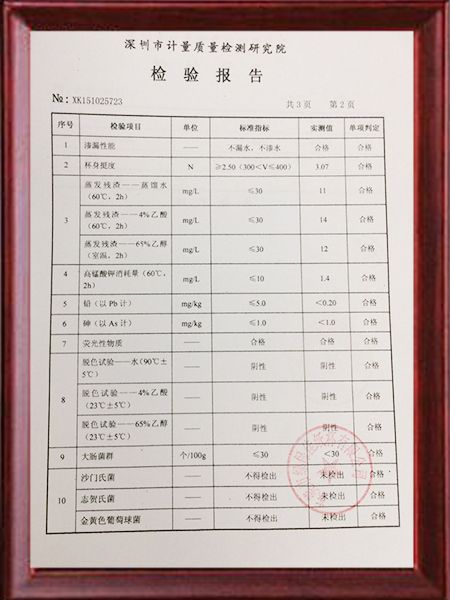 深圳市计量质量检测研究院报告
